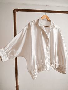 Blusa brocato 80s blanca