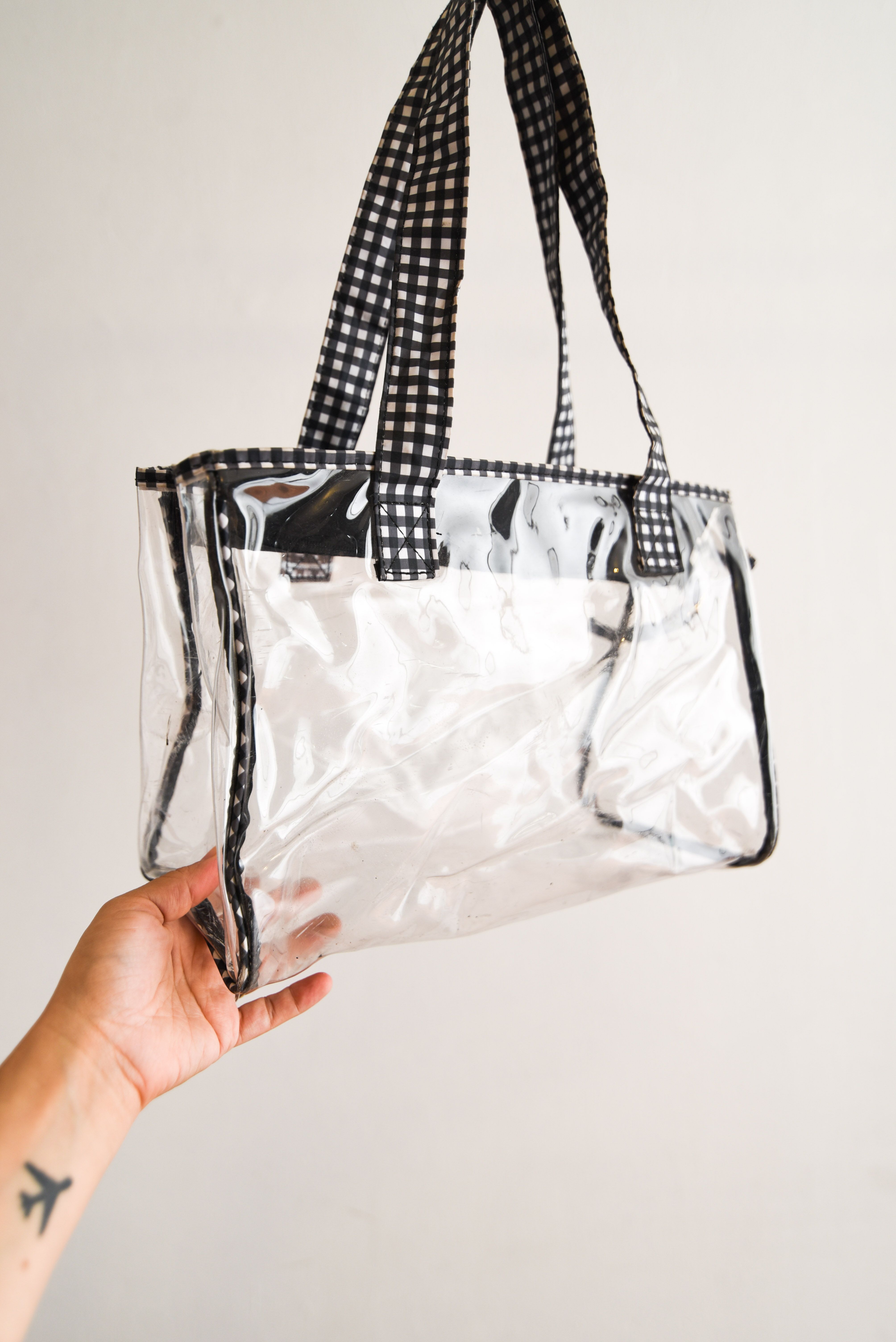 Bolso clear gingham