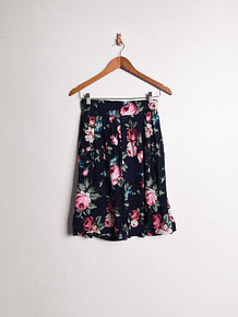 Short navy floral vintage