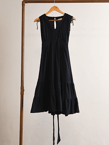 Vestido navy capas