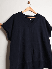 Polera V neck azul navy