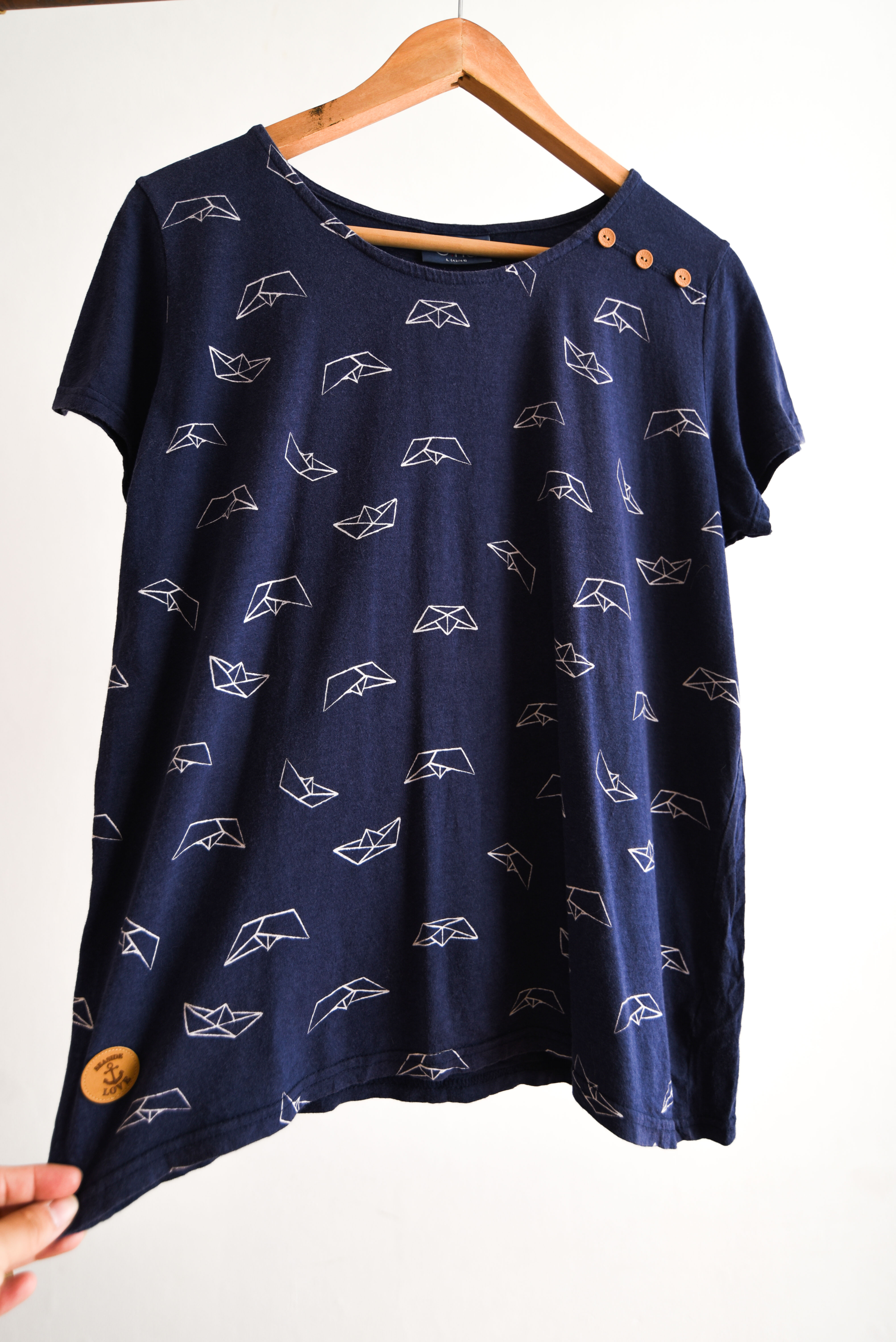 Polera barco de papel