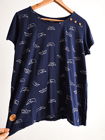 Polera barco de papel