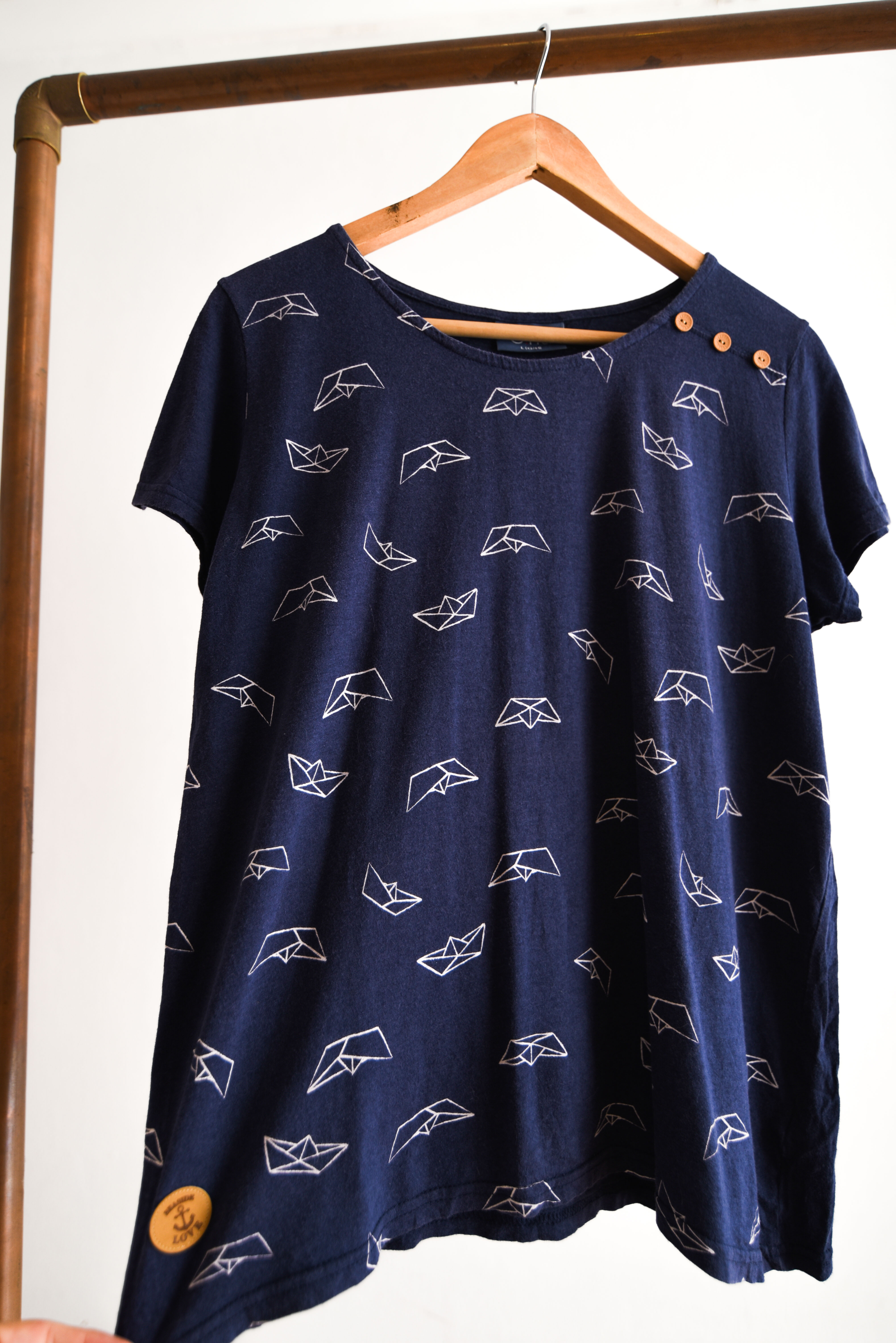 Polera barco de papel