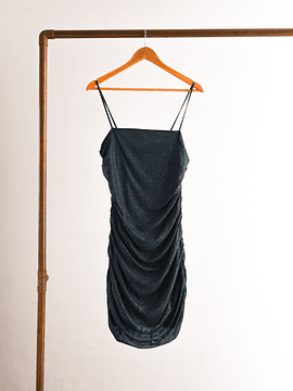 Vestido azul brillos