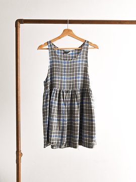 Mini vestido tartán reworked