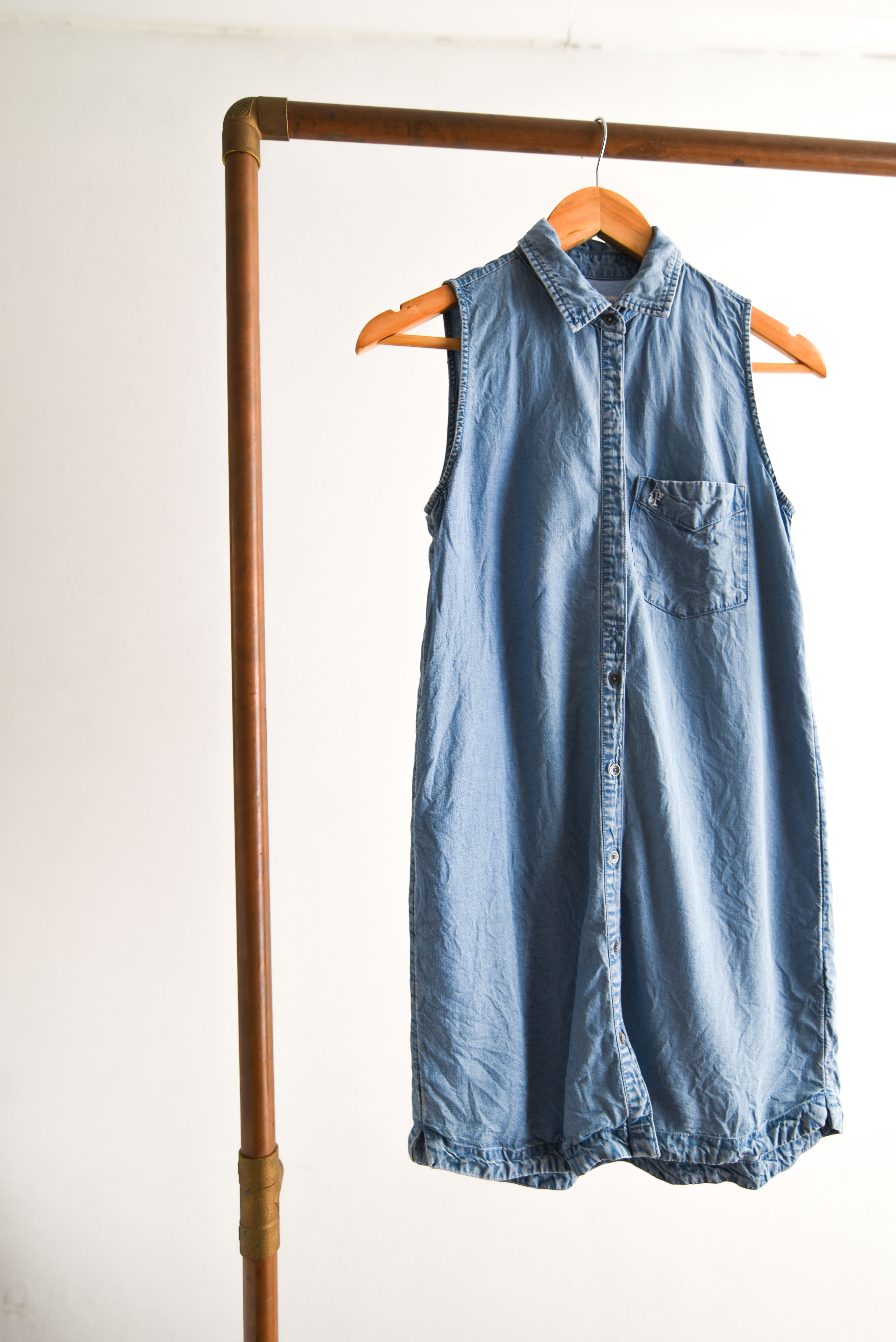 Vestido camisero denim
