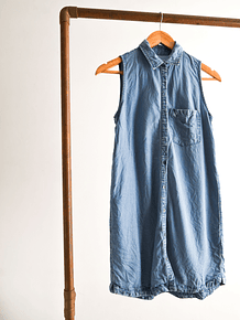 Vestido camisero denim