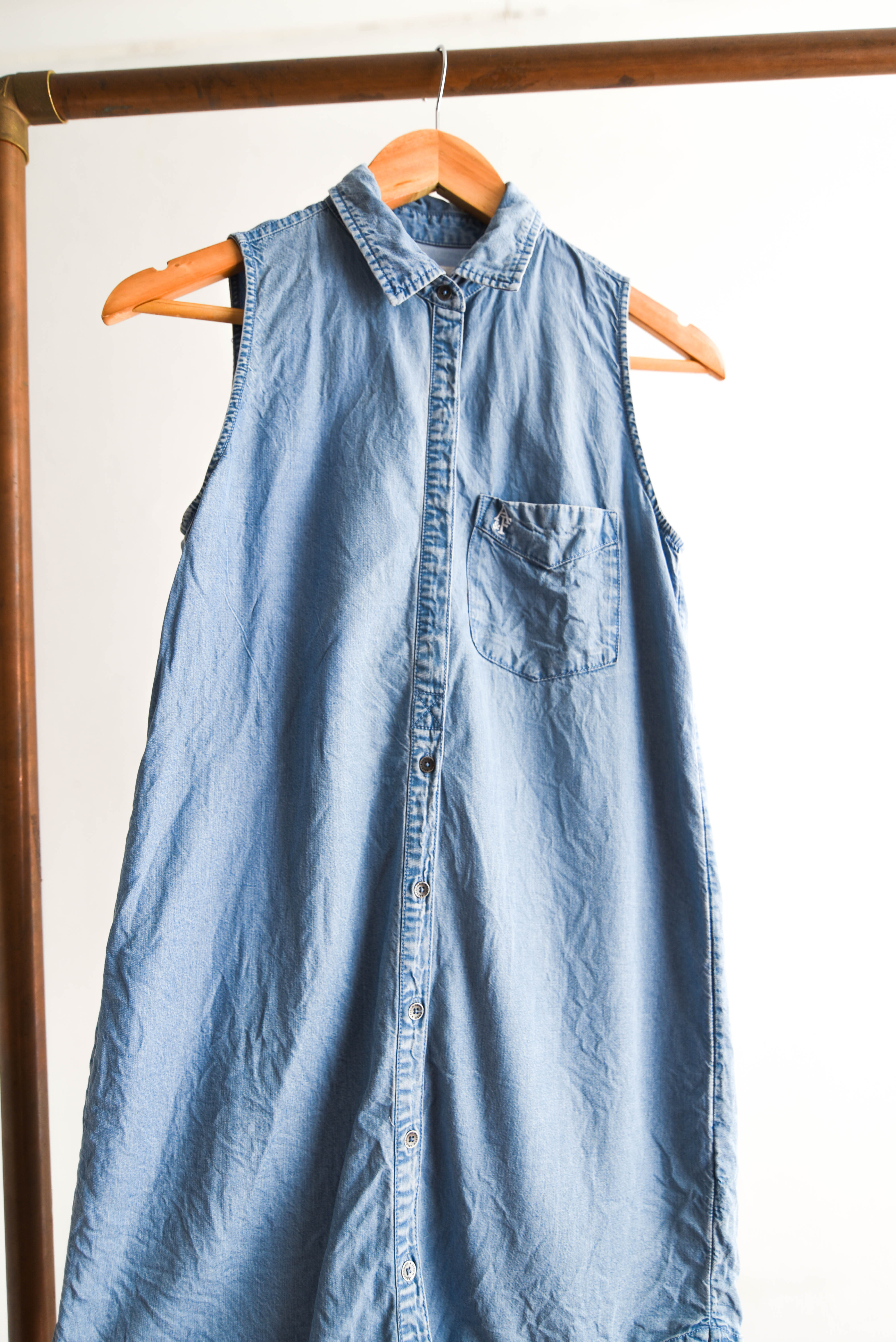 Vestido camisero denim