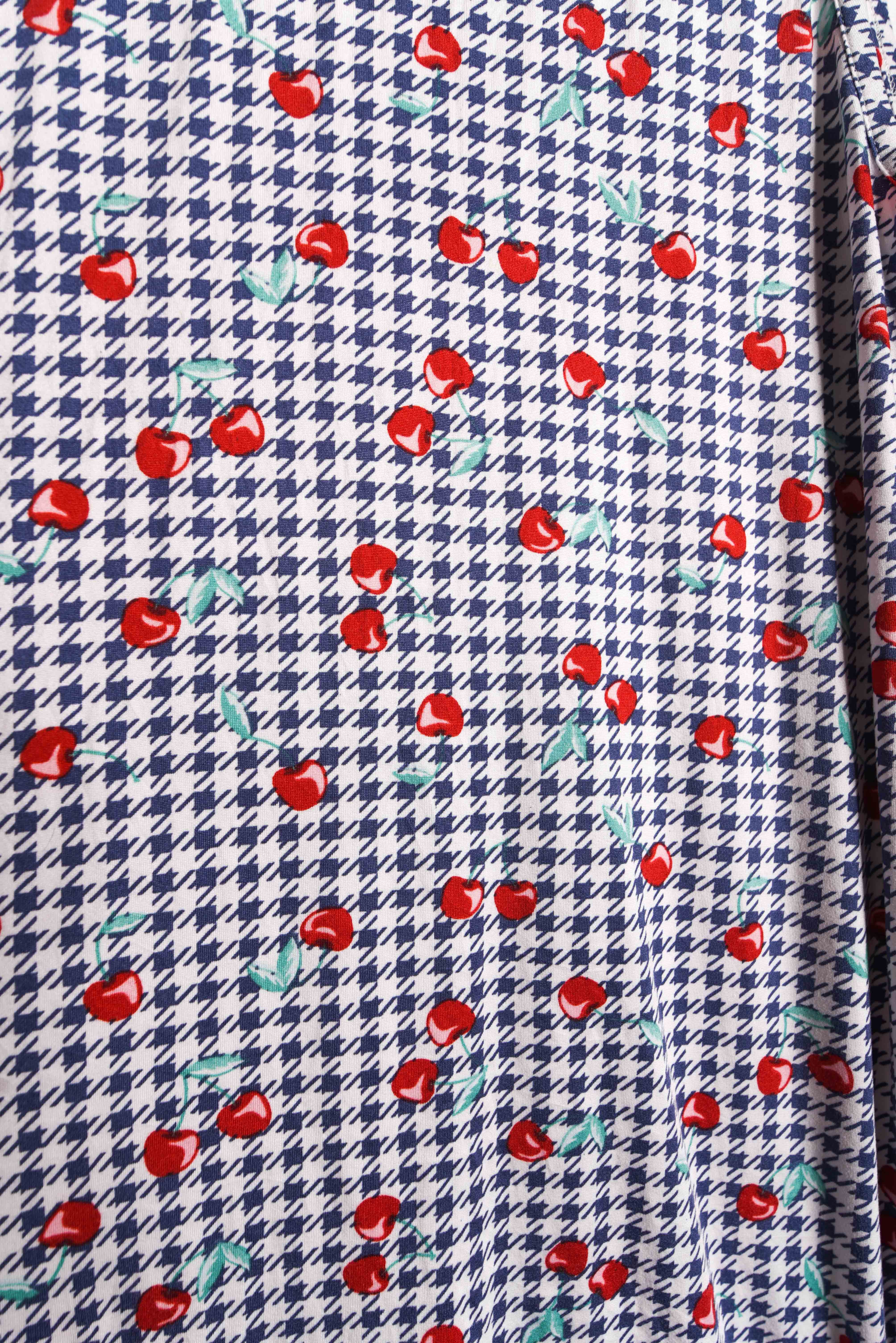 Vestido pata de gallo guindas