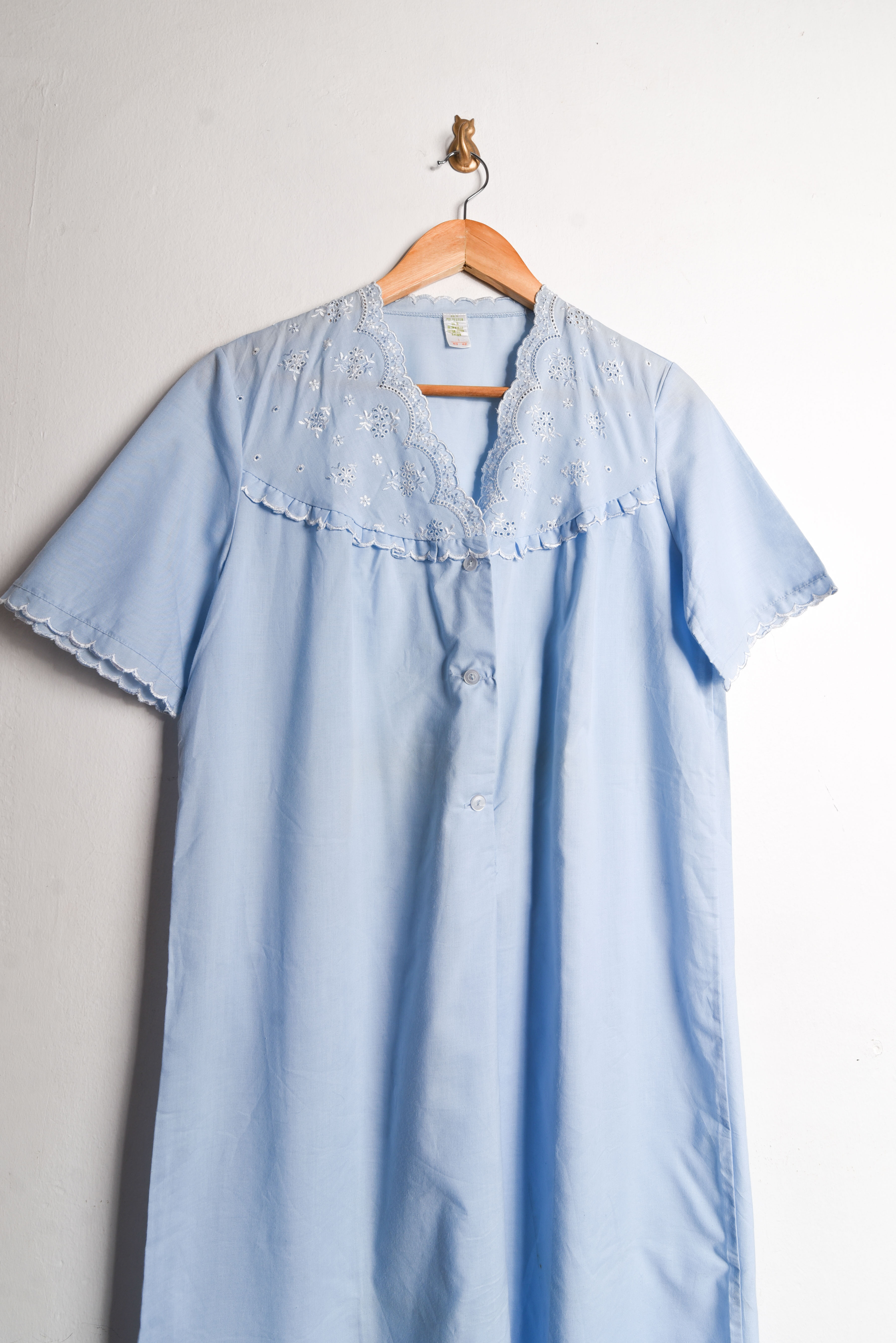 Camisa de dormir vintage celeste