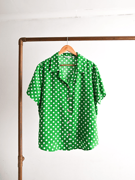 Blusa green polka dots