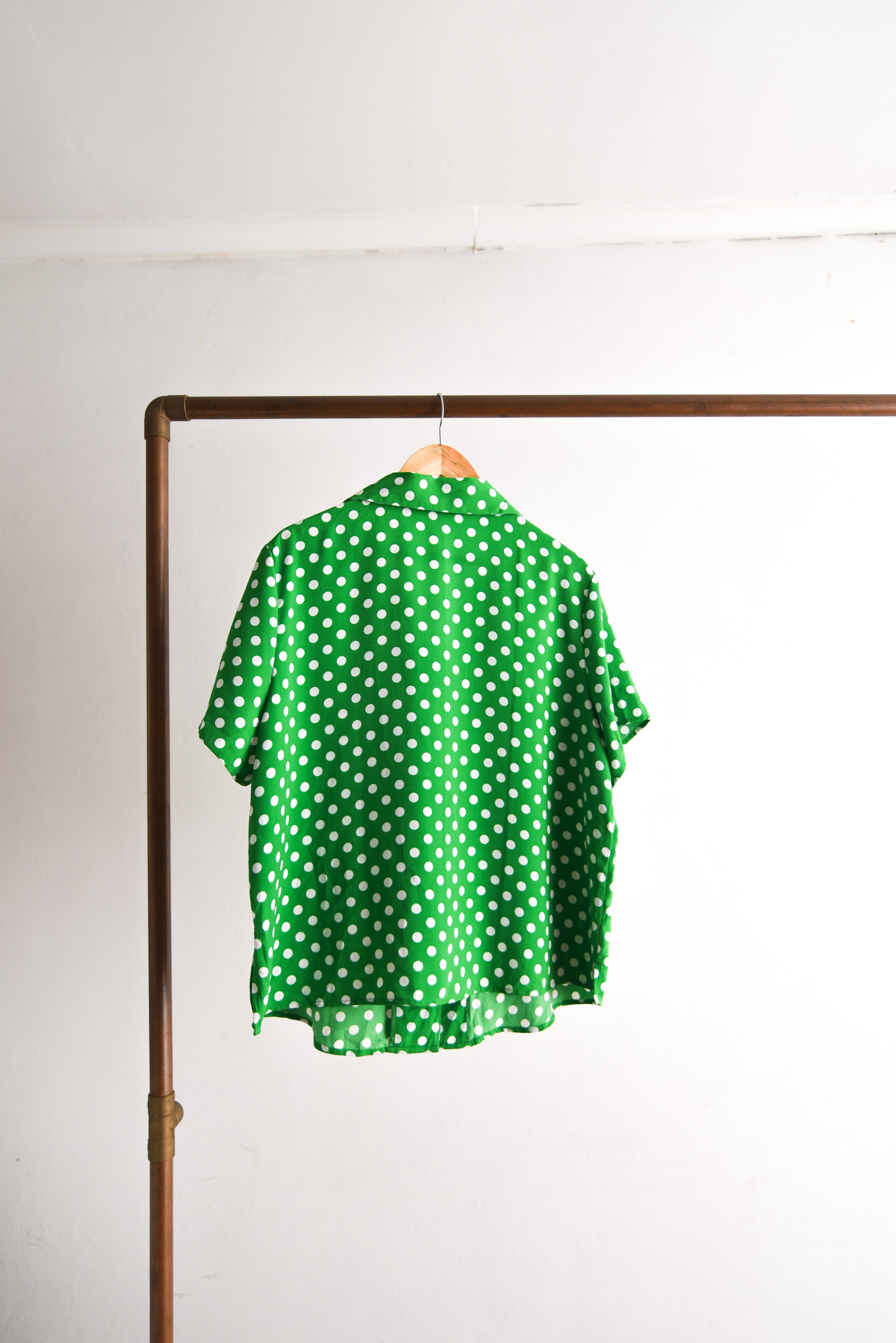 Blusa green polka dots