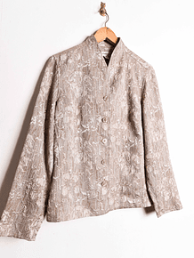 Chaqueta beige texturada