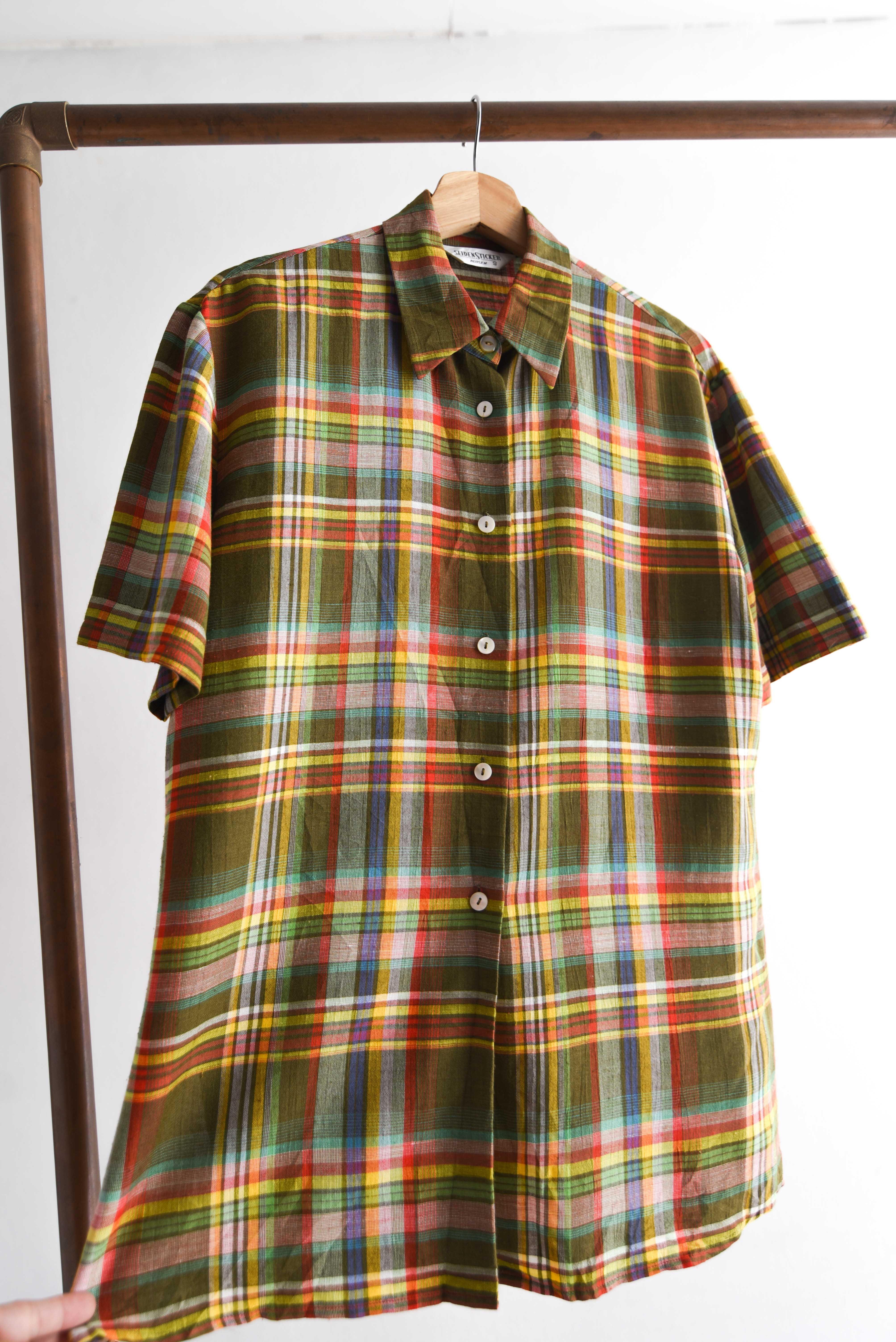 Camisa café tartán