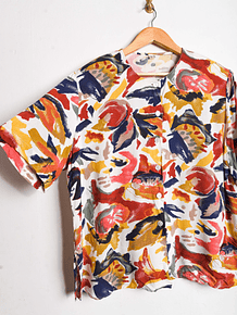 Blusa 80s floral