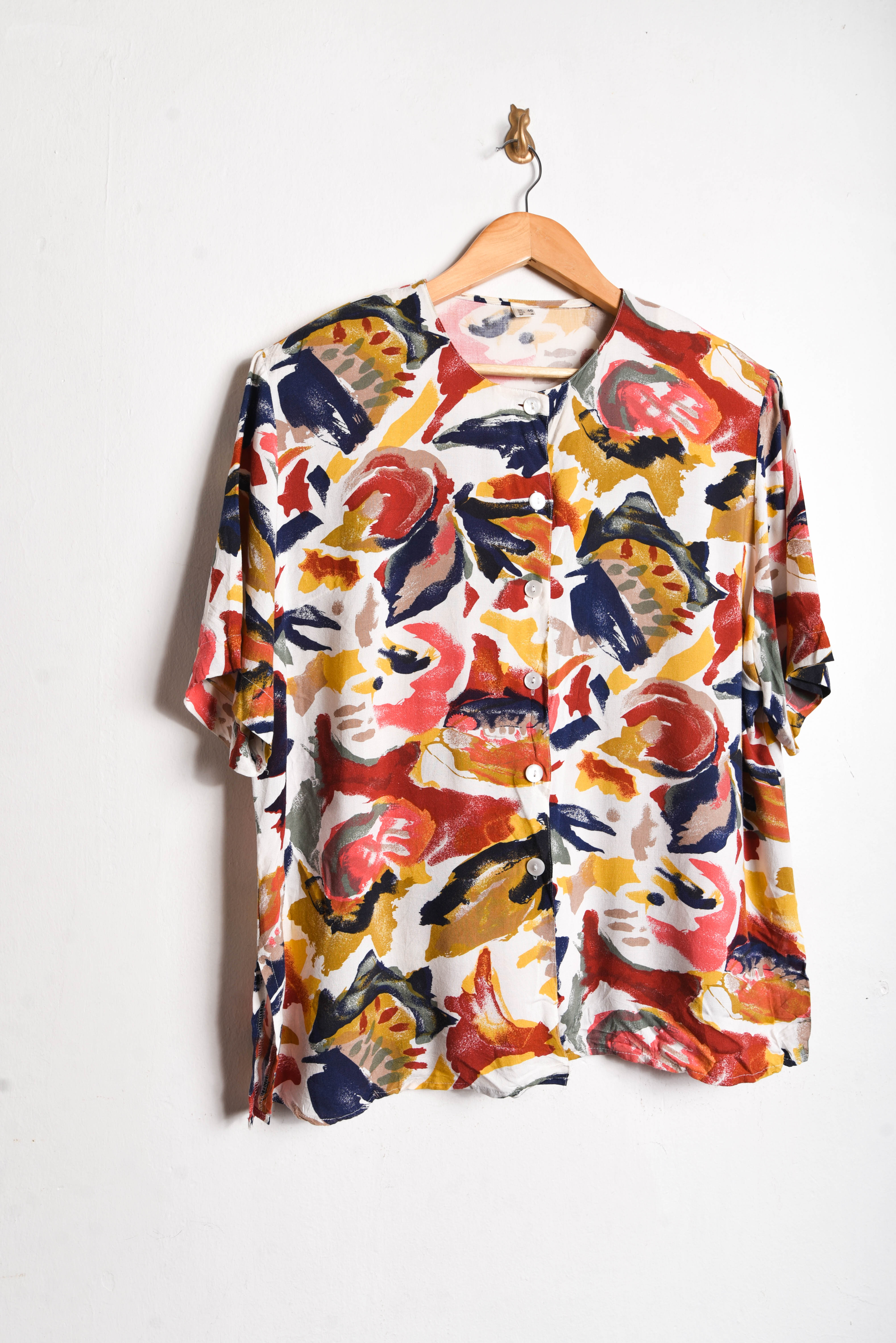 Blusa 80s floral