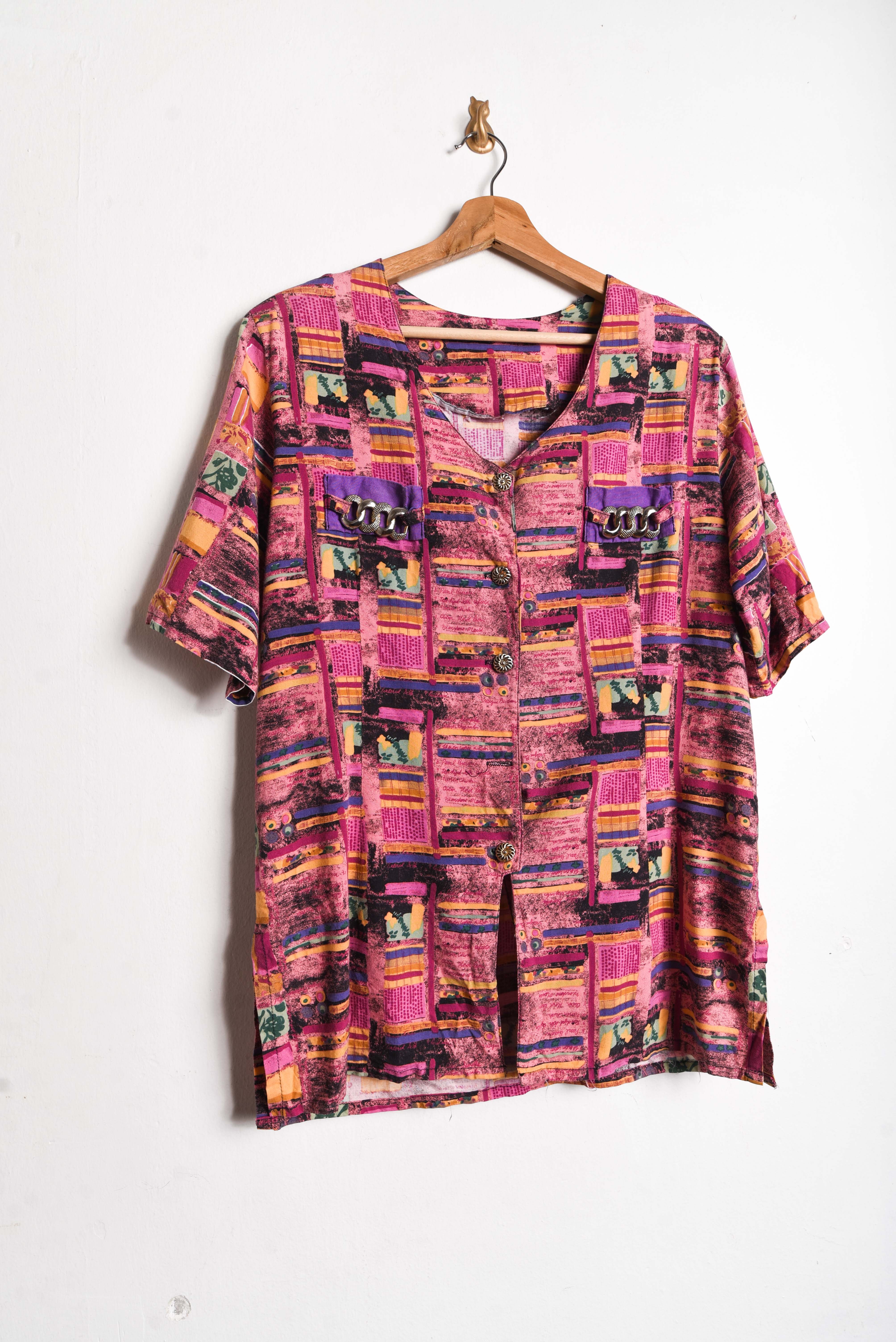Blusa rosa 80s 