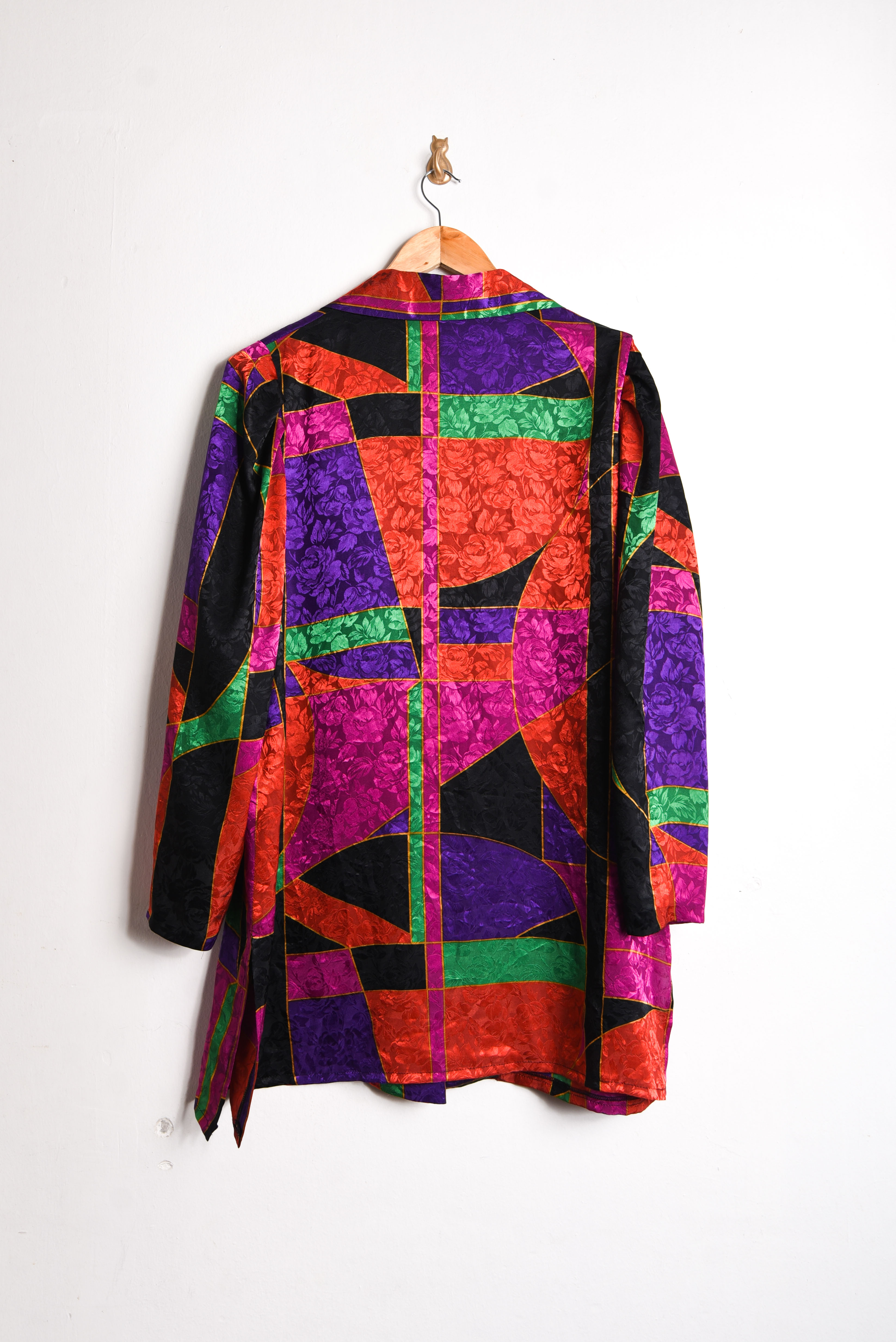 Blusón brocato 80s multicolor