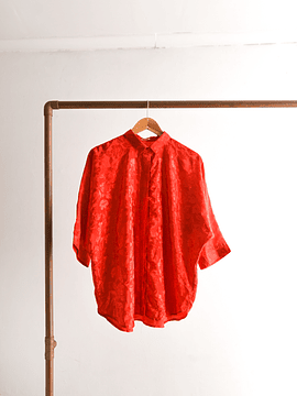 Blusa roja 80s brocato