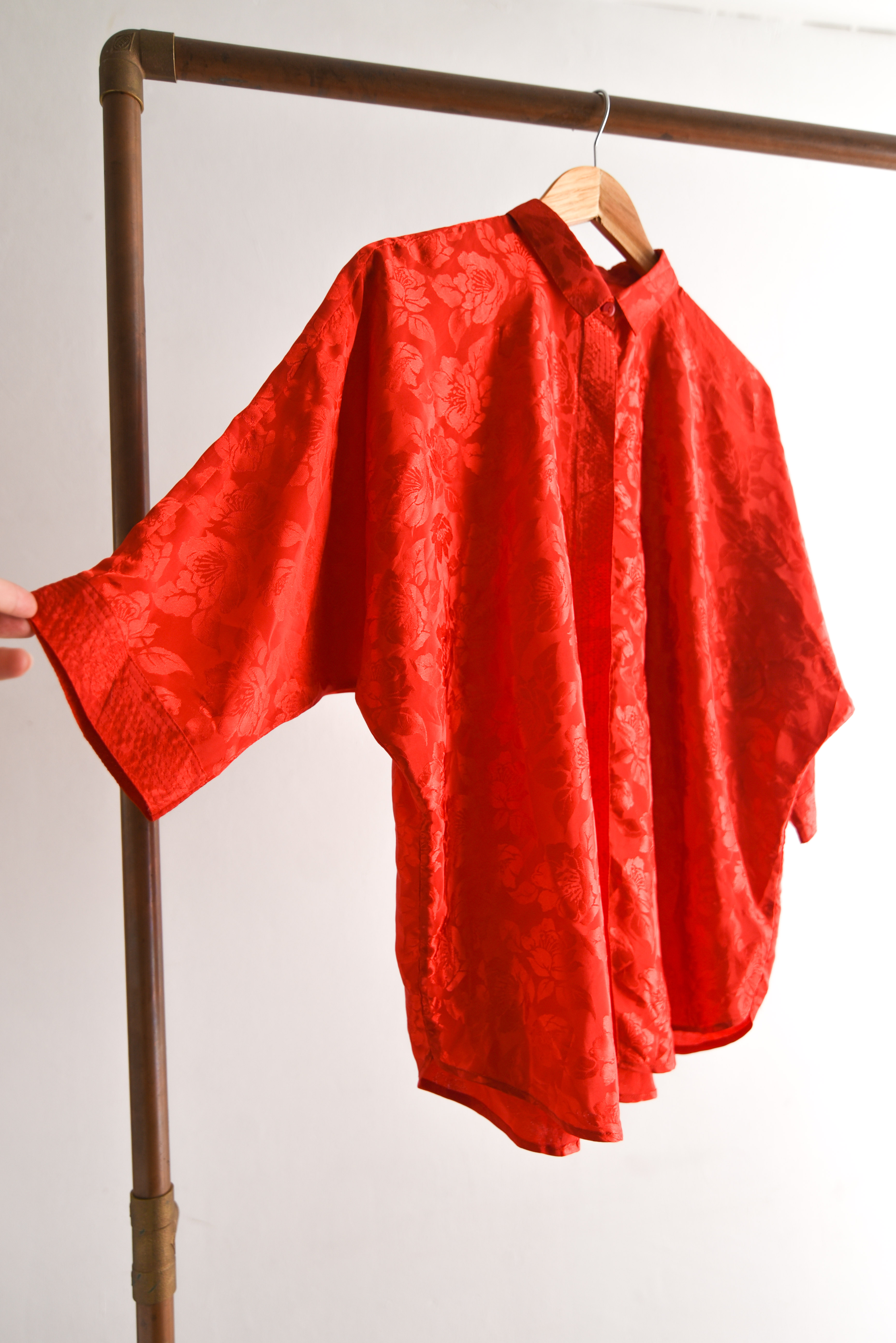 Blusa roja 80s brocato