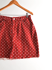 Falda roja polka dots