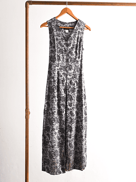 Vestido tapado brocato silver botones