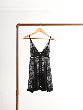 Babydoll negro encaje