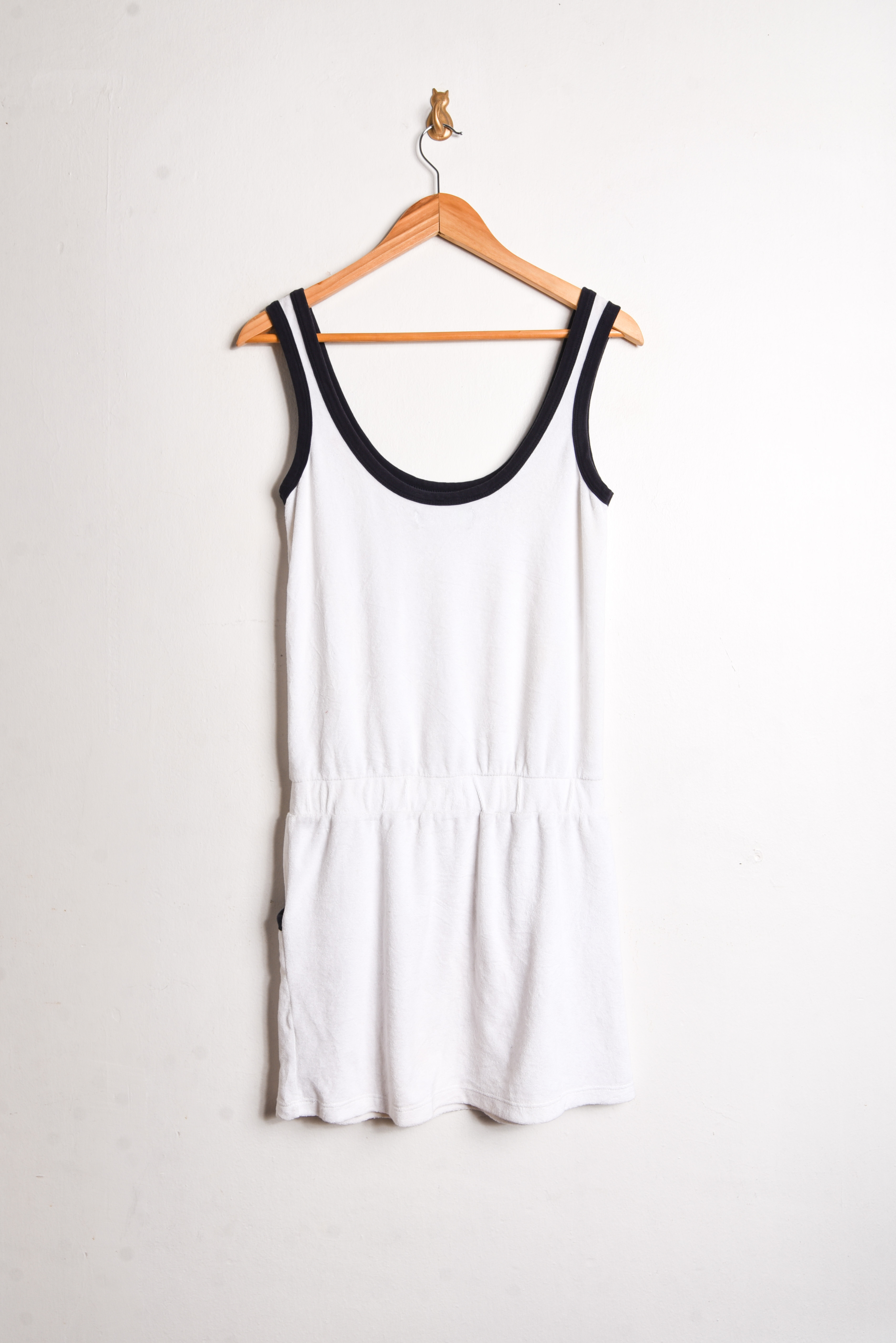 Vestido playa blanco y navy