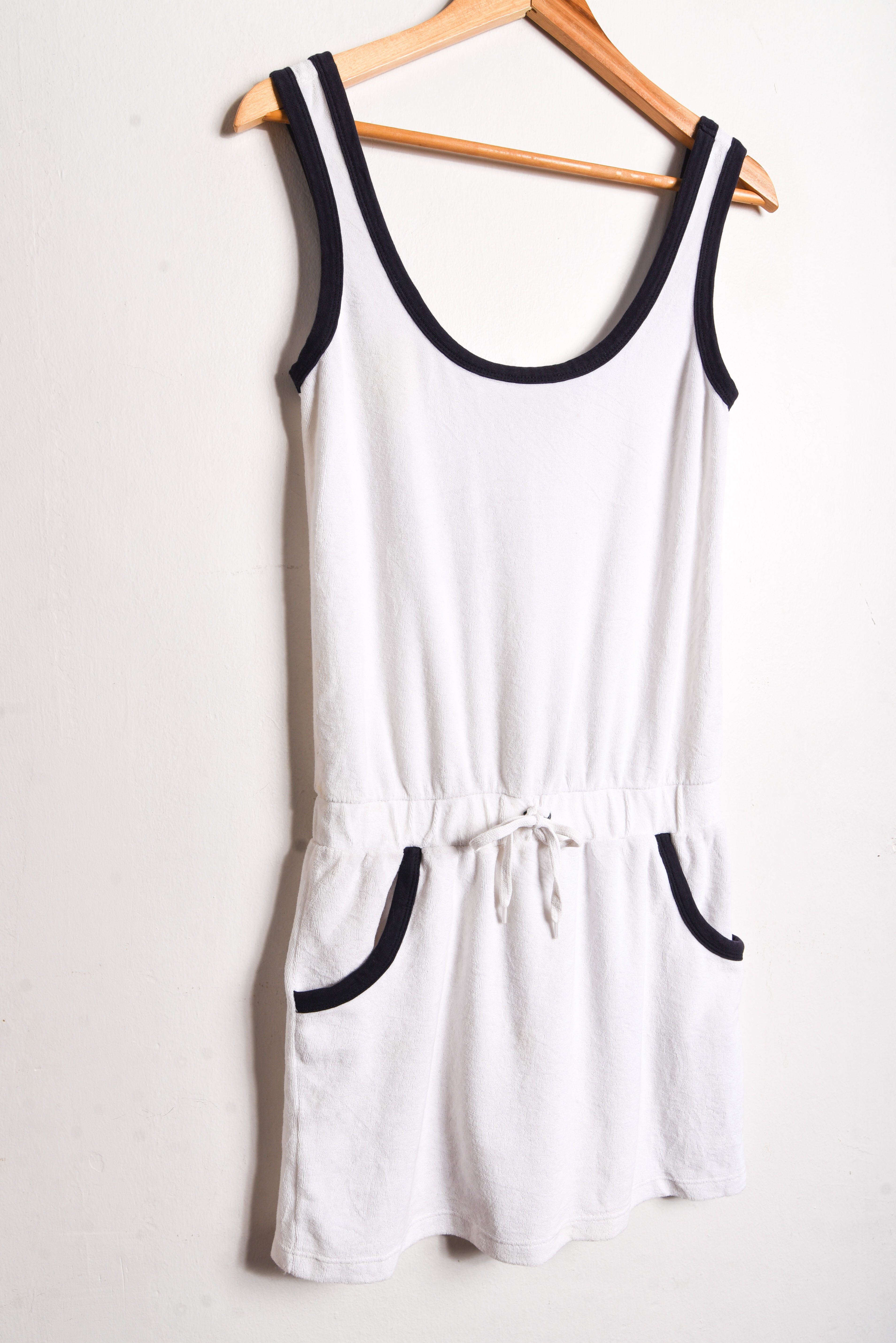 Vestido playa blanco y navy