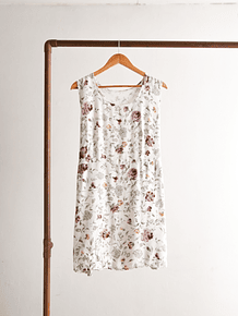 Vestido blanco romántrico floral