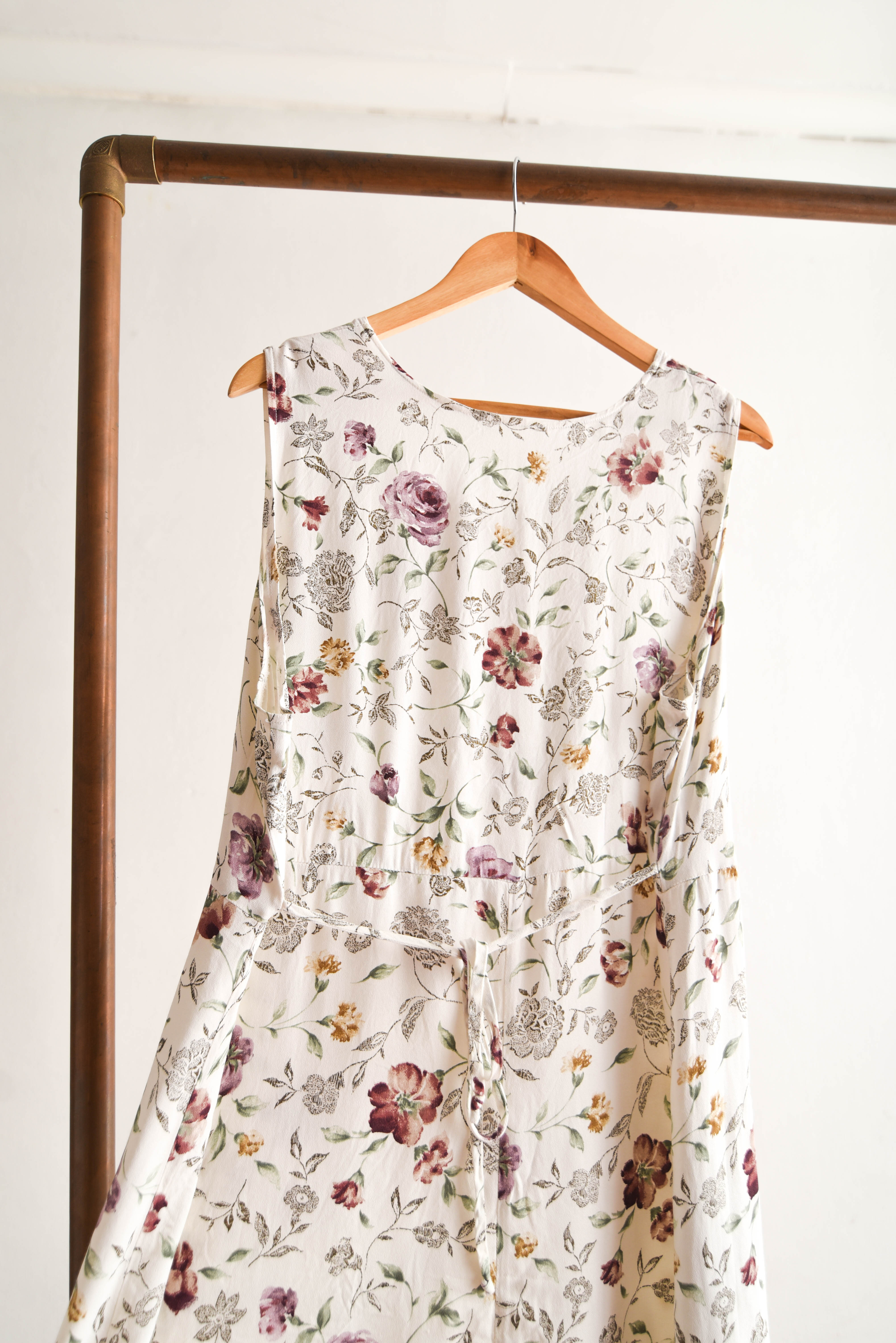 Vestido blanco romántrico floral