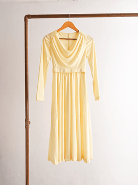 Vestido amarillo pastel 1970s