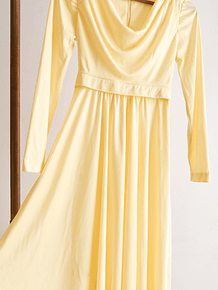 Vestido amarillo pastel 1970s