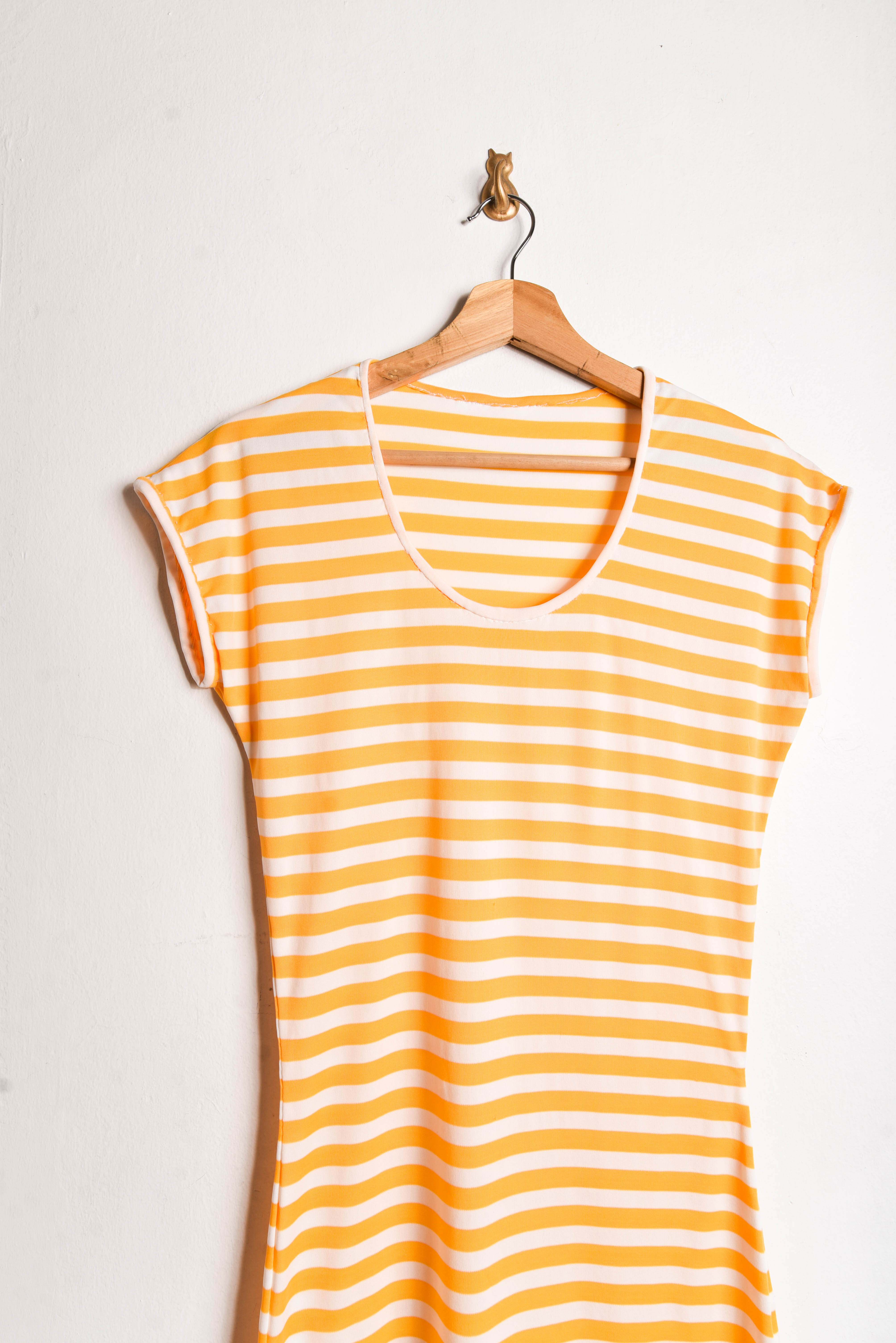 Vestido rayado tangerine