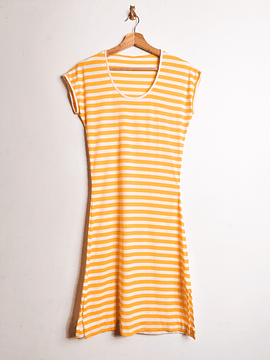 Vestido rayado tangerine