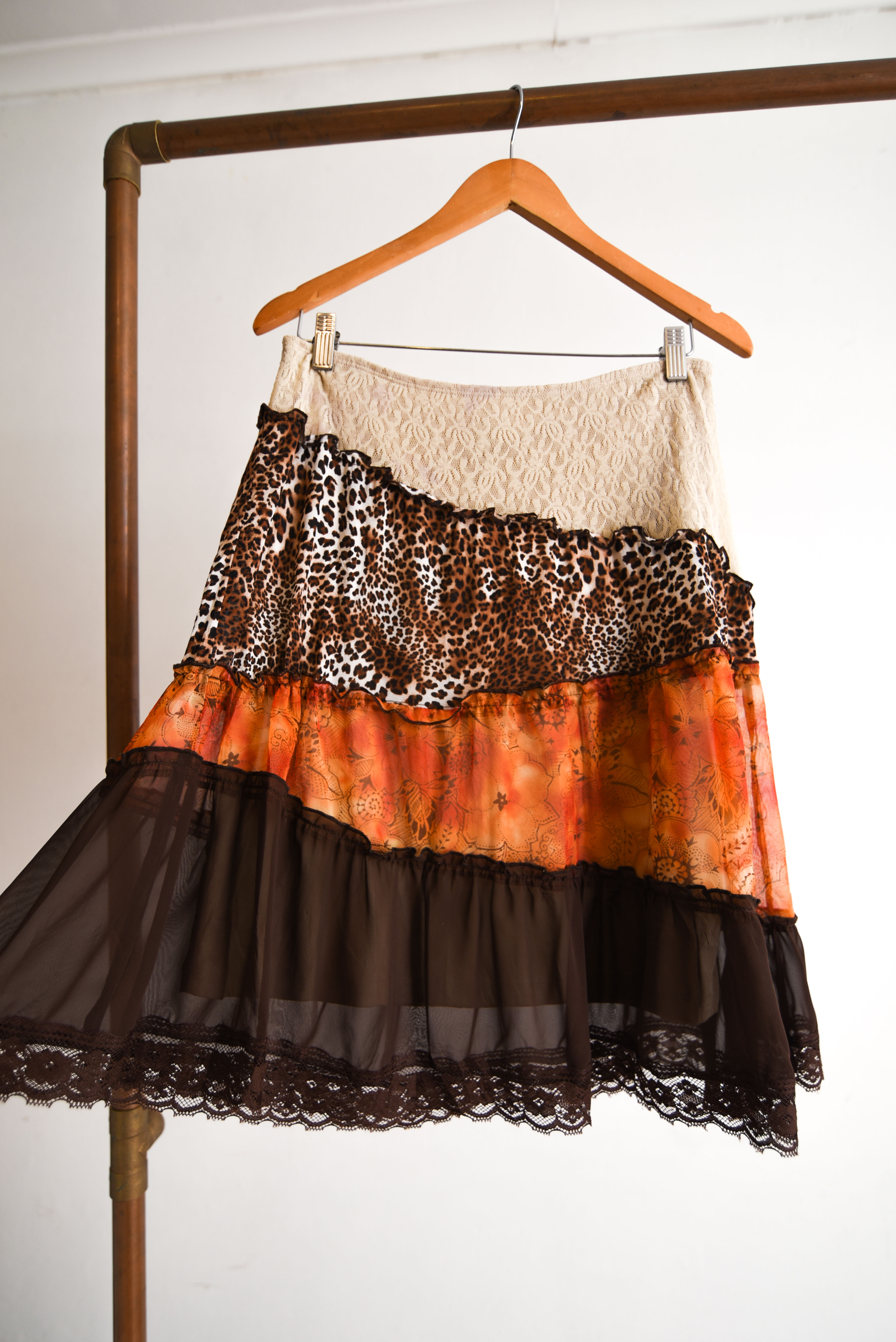 Falda boho capas animal print
