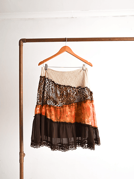 Falda boho capas animal print