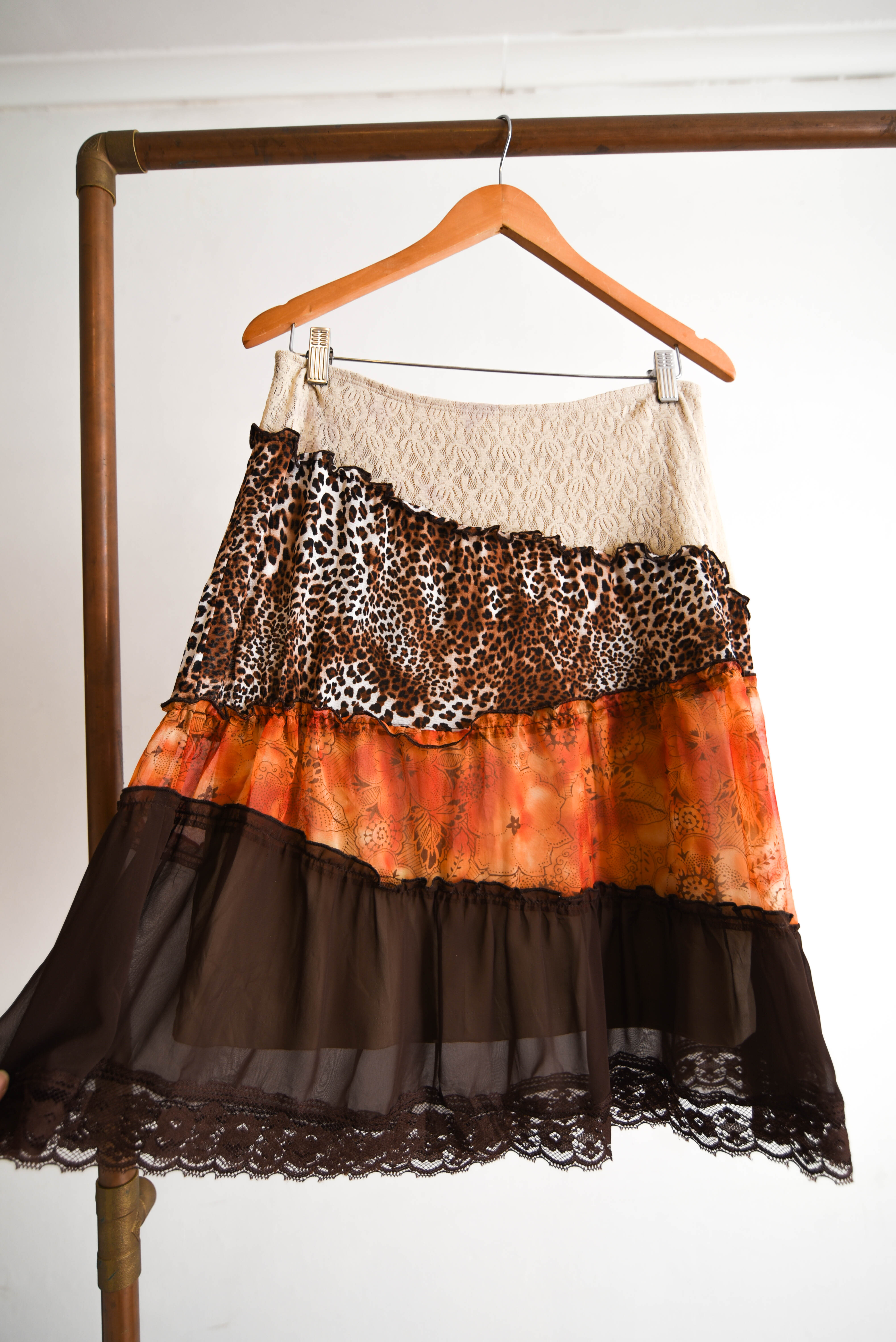 Falda boho capas animal print