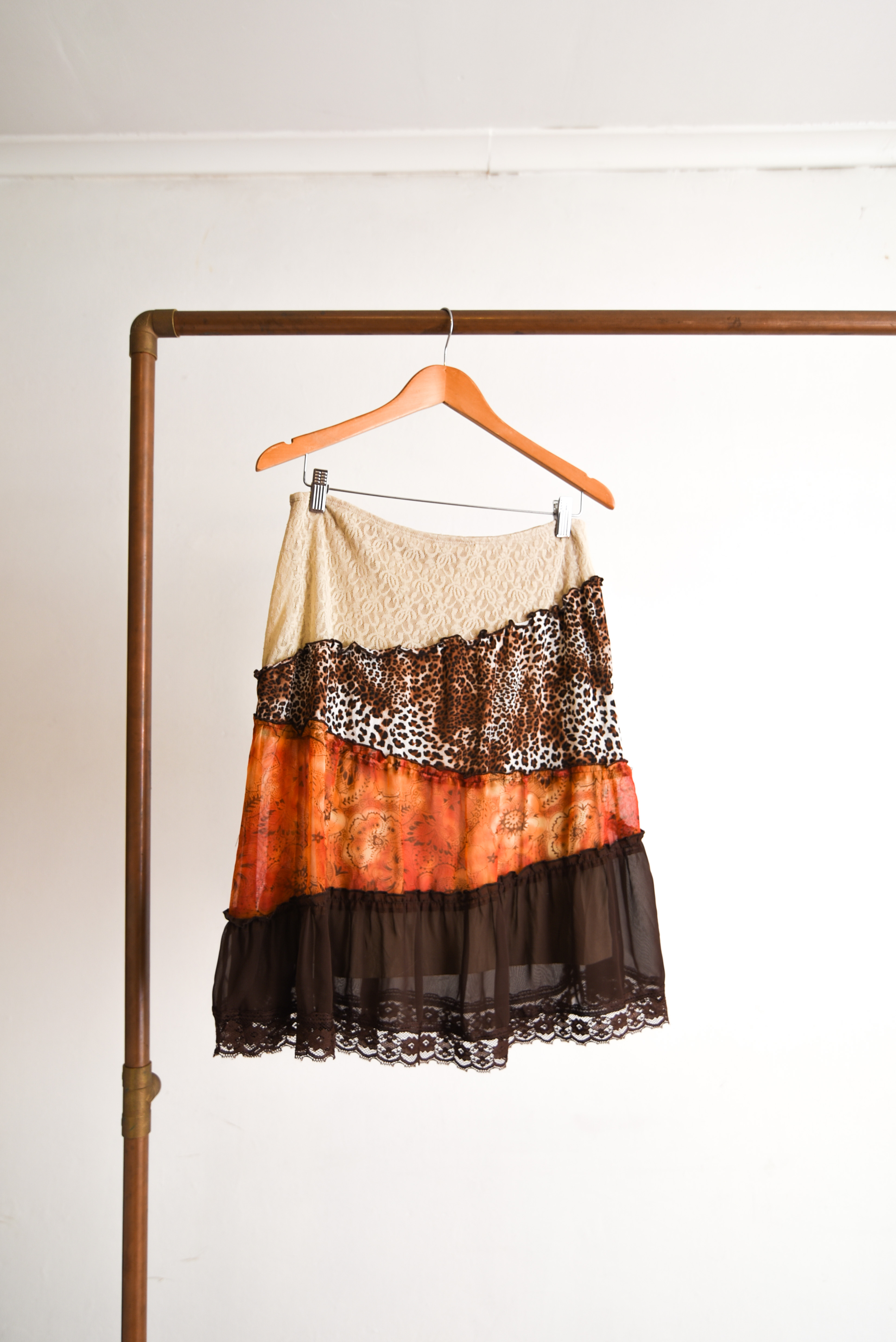 Falda boho capas animal print