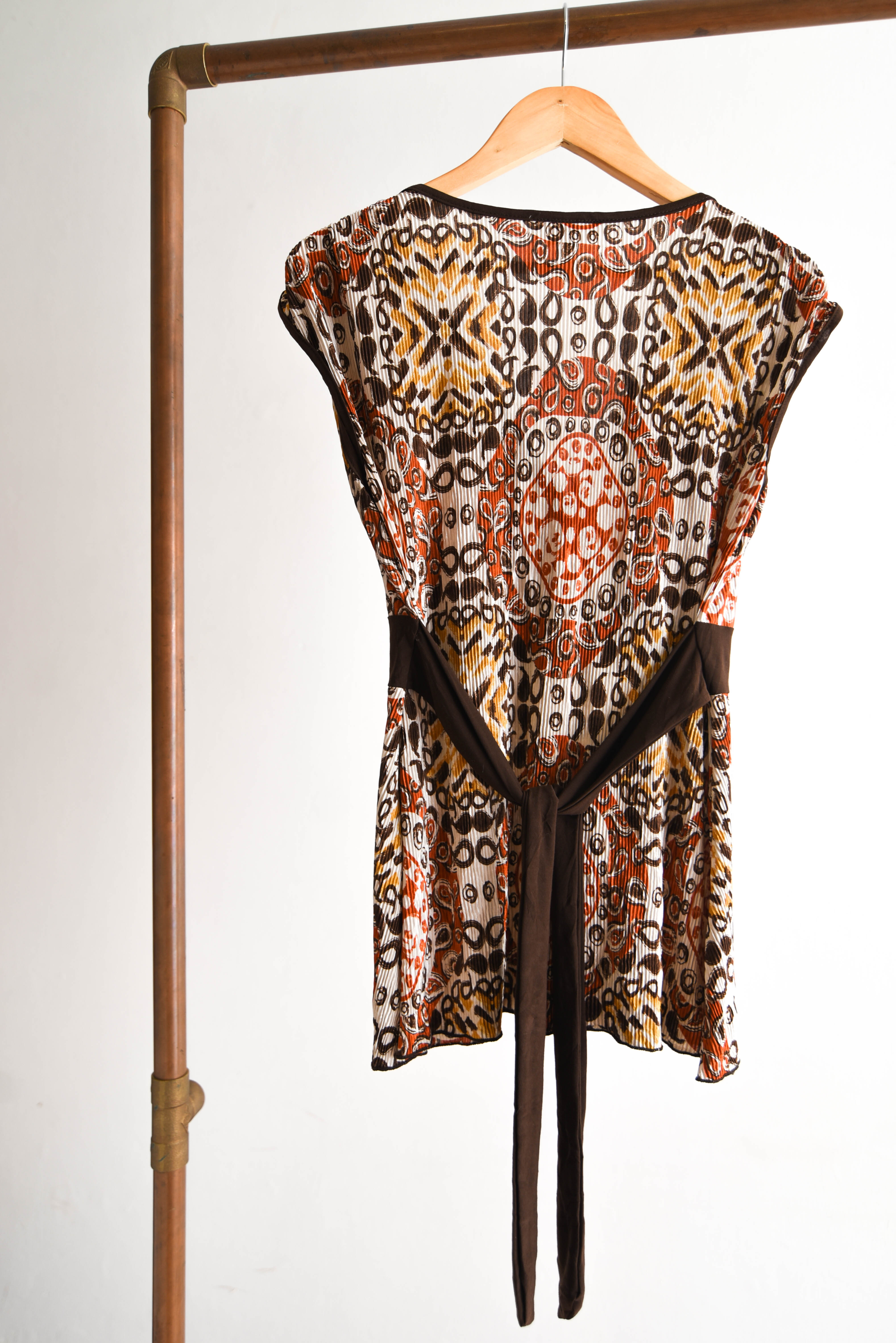 Top café plisado y2k