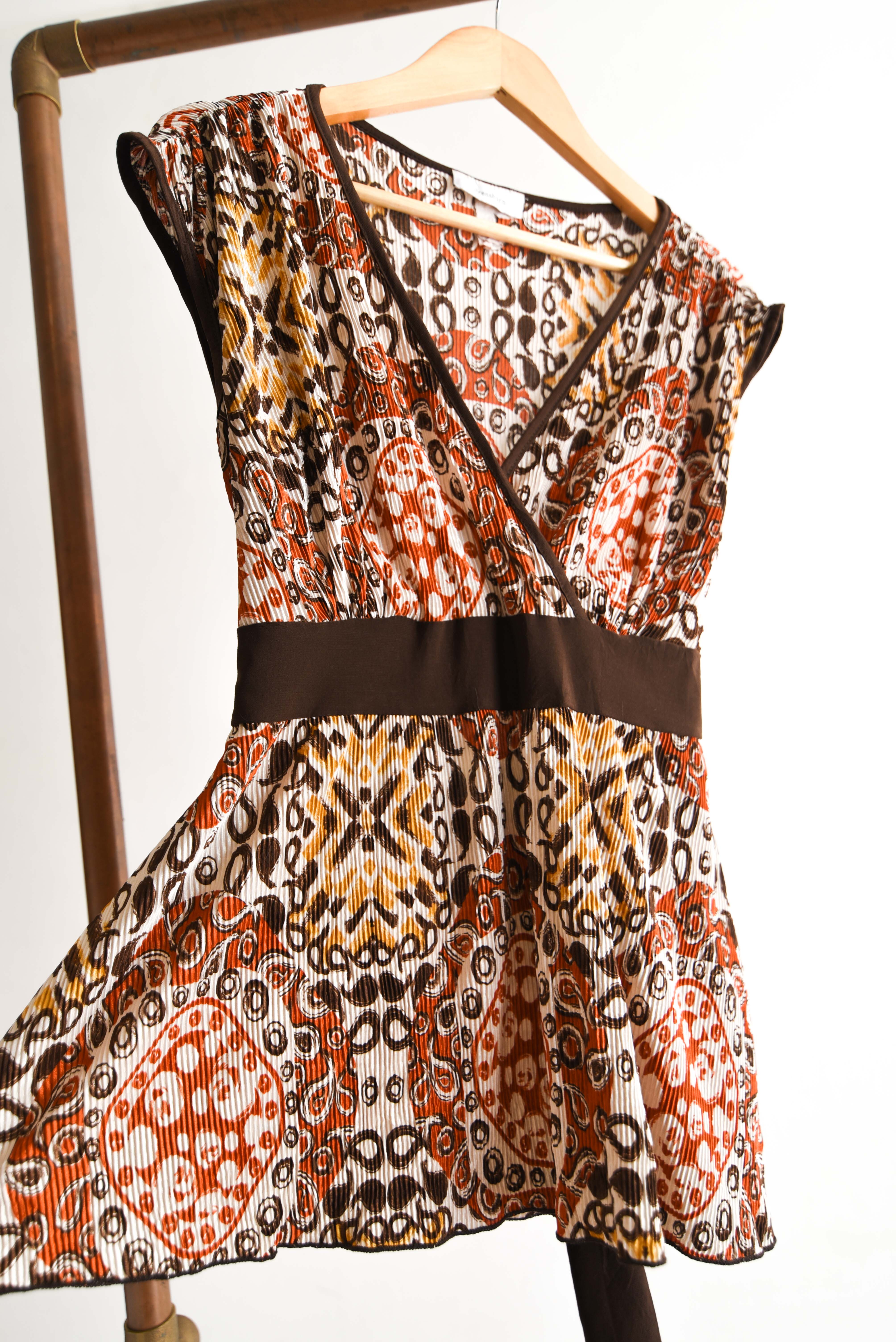 Top café plisado y2k