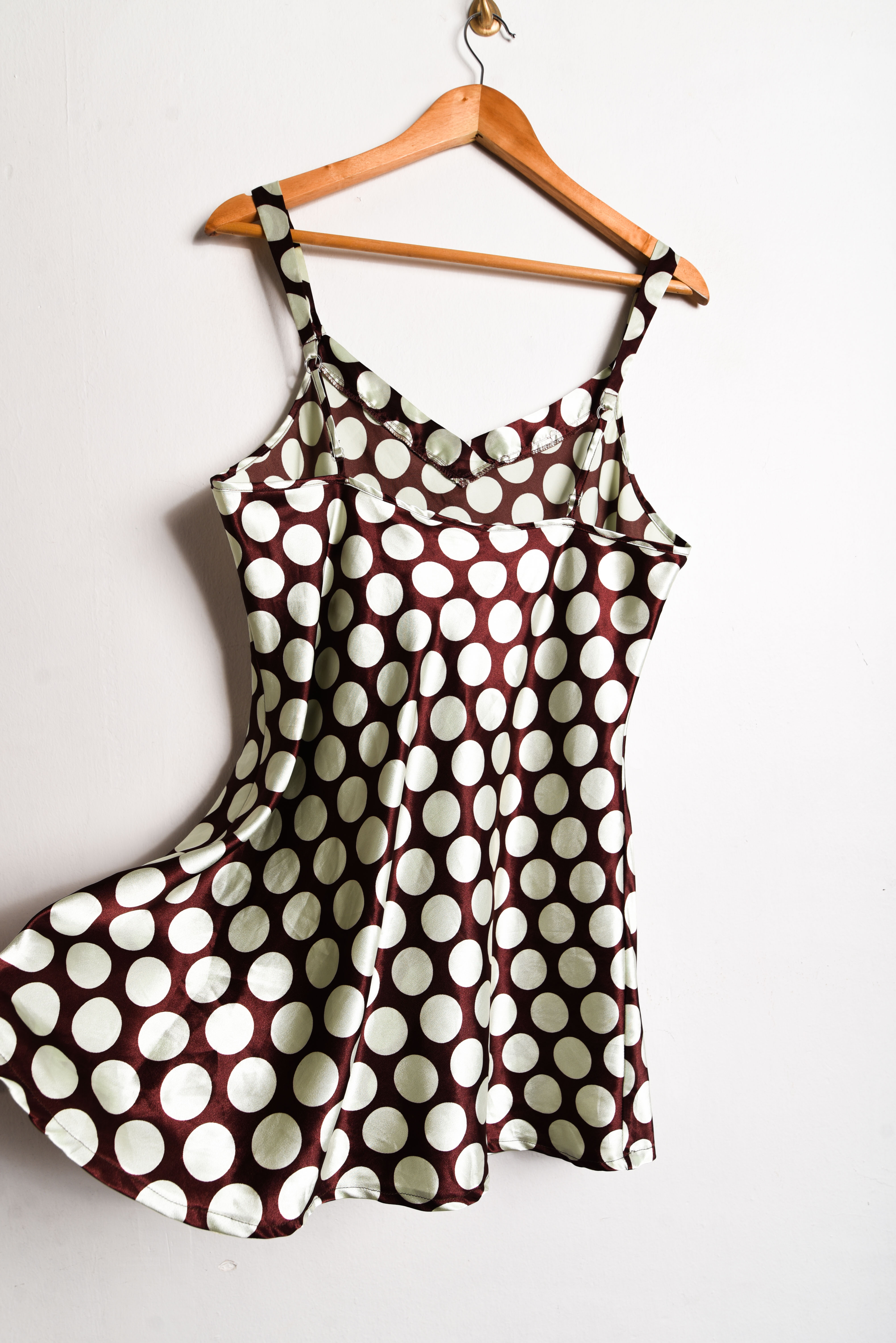 Slipdress chocolate lunares