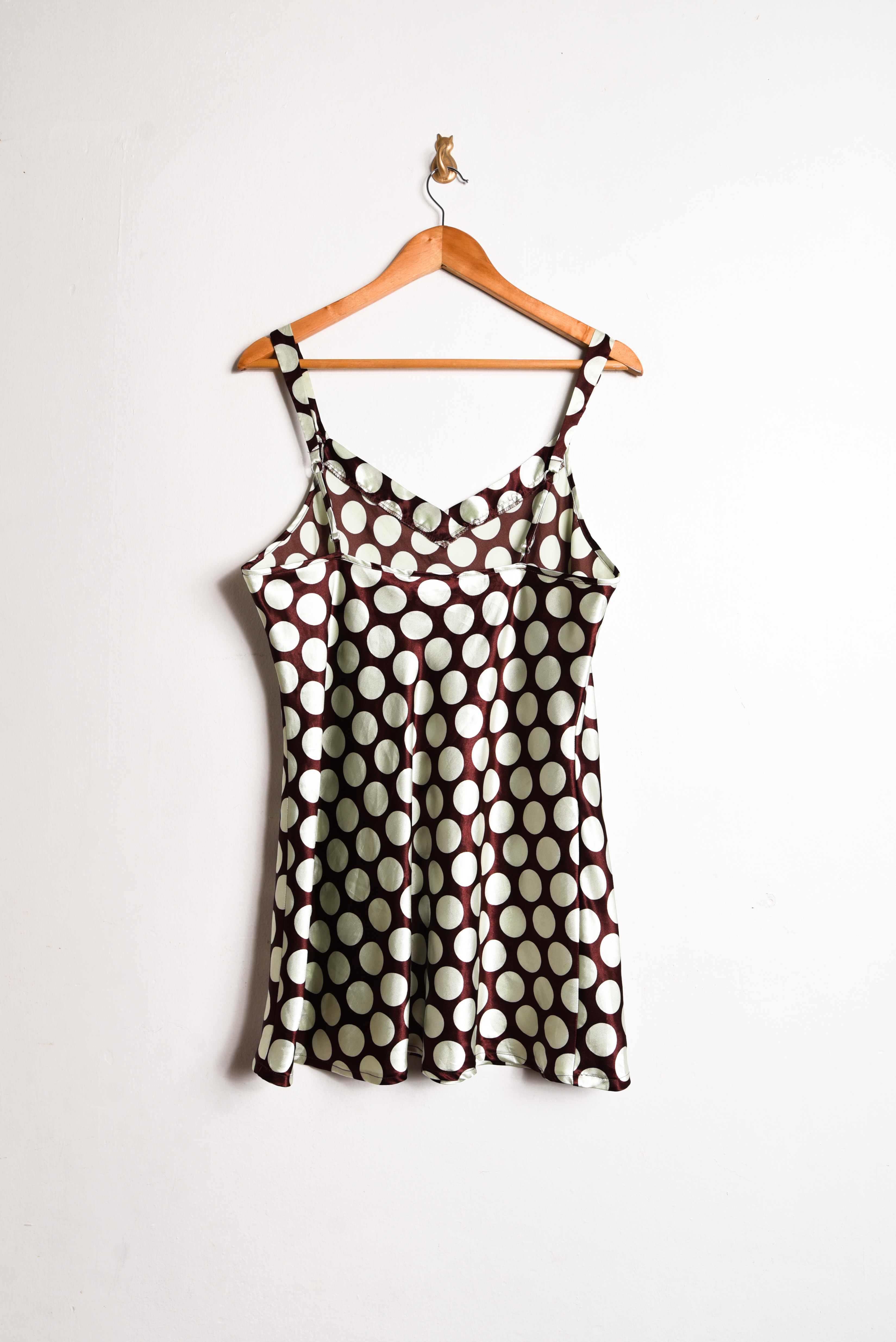 Slipdress chocolate lunares