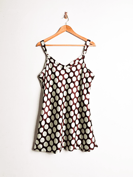 Slipdress chocolate lunares