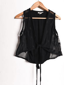 Vest negro mesh 90s