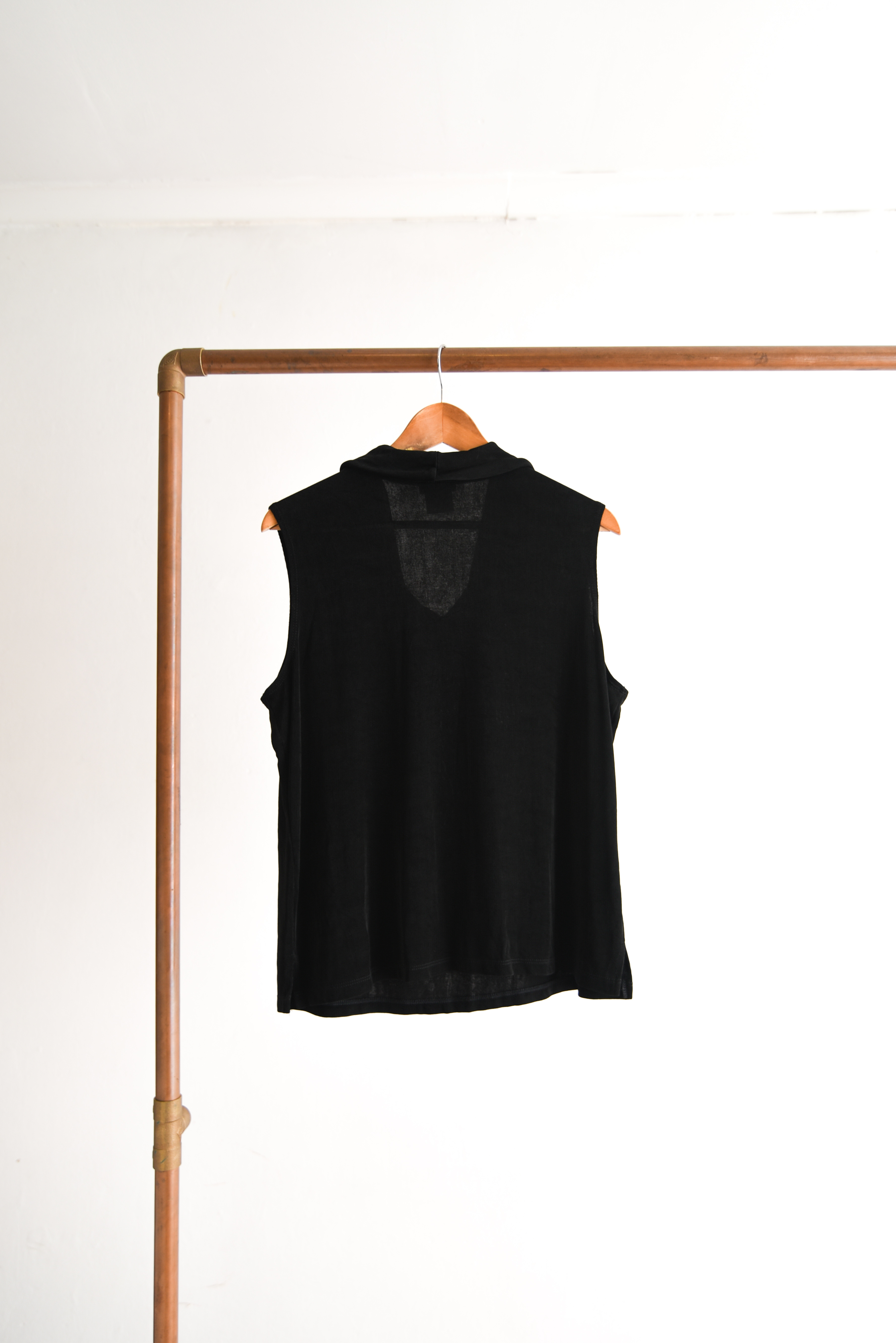 Top negro acetato vintage