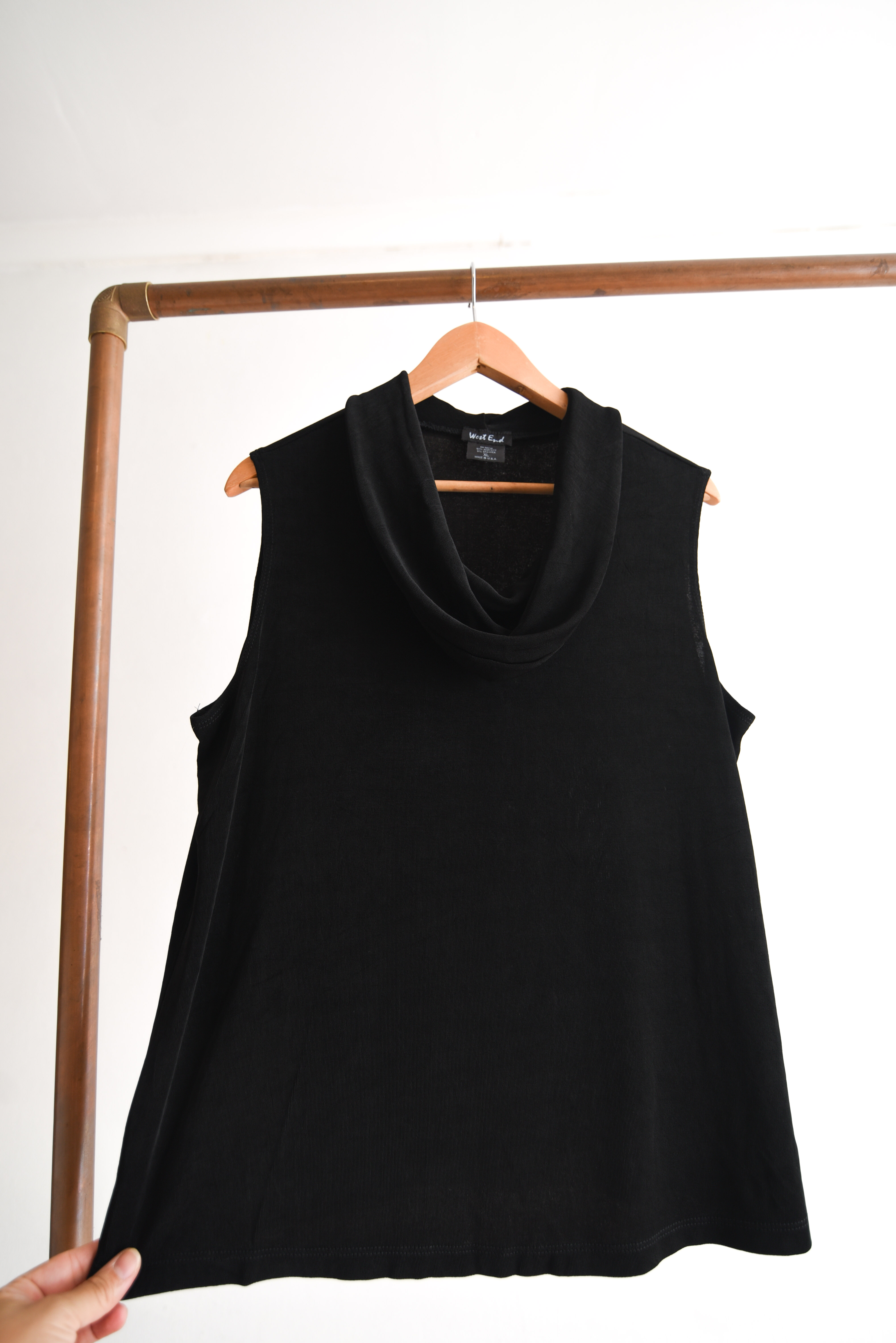 Top negro acetato vintage