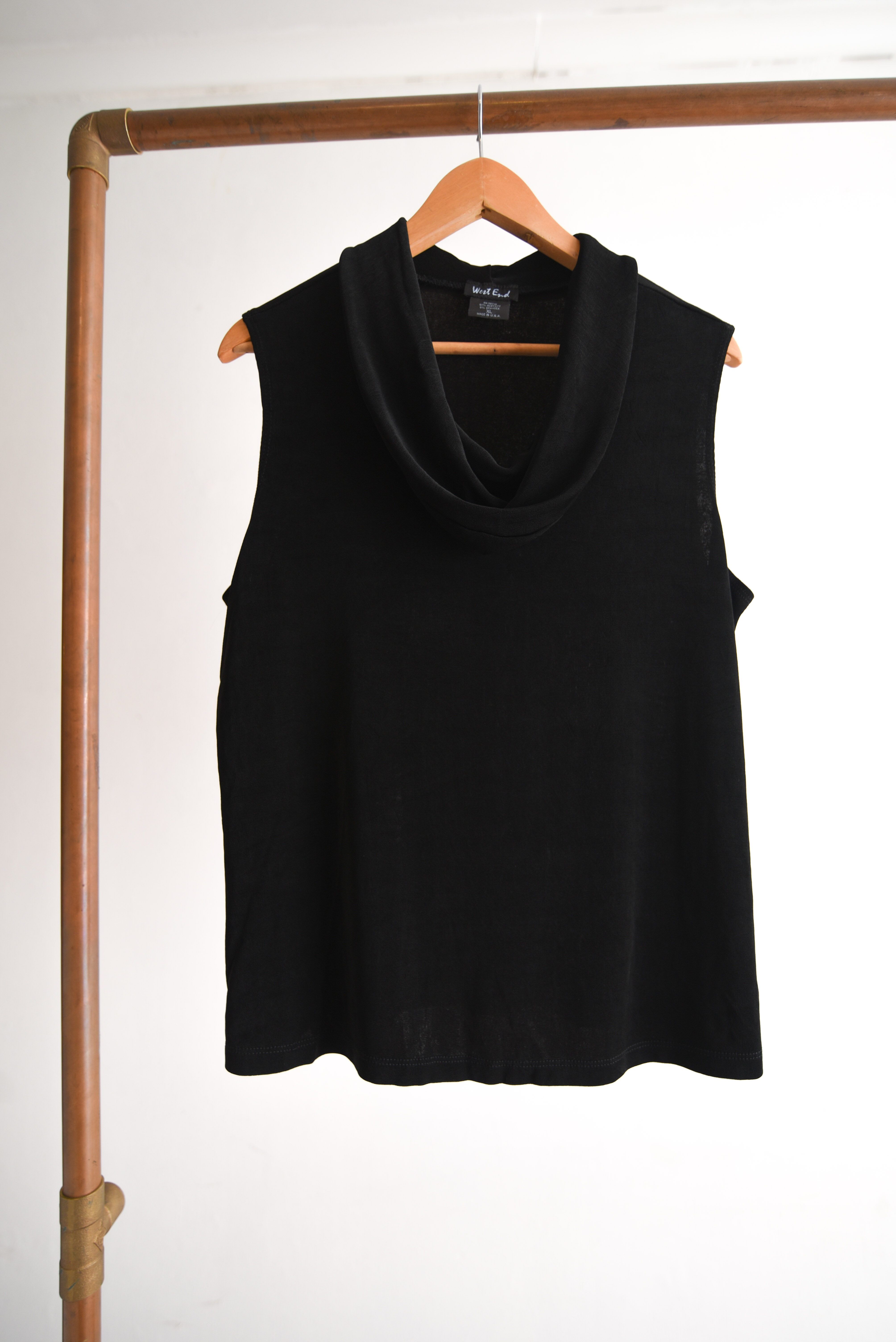 Top negro acetato vintage