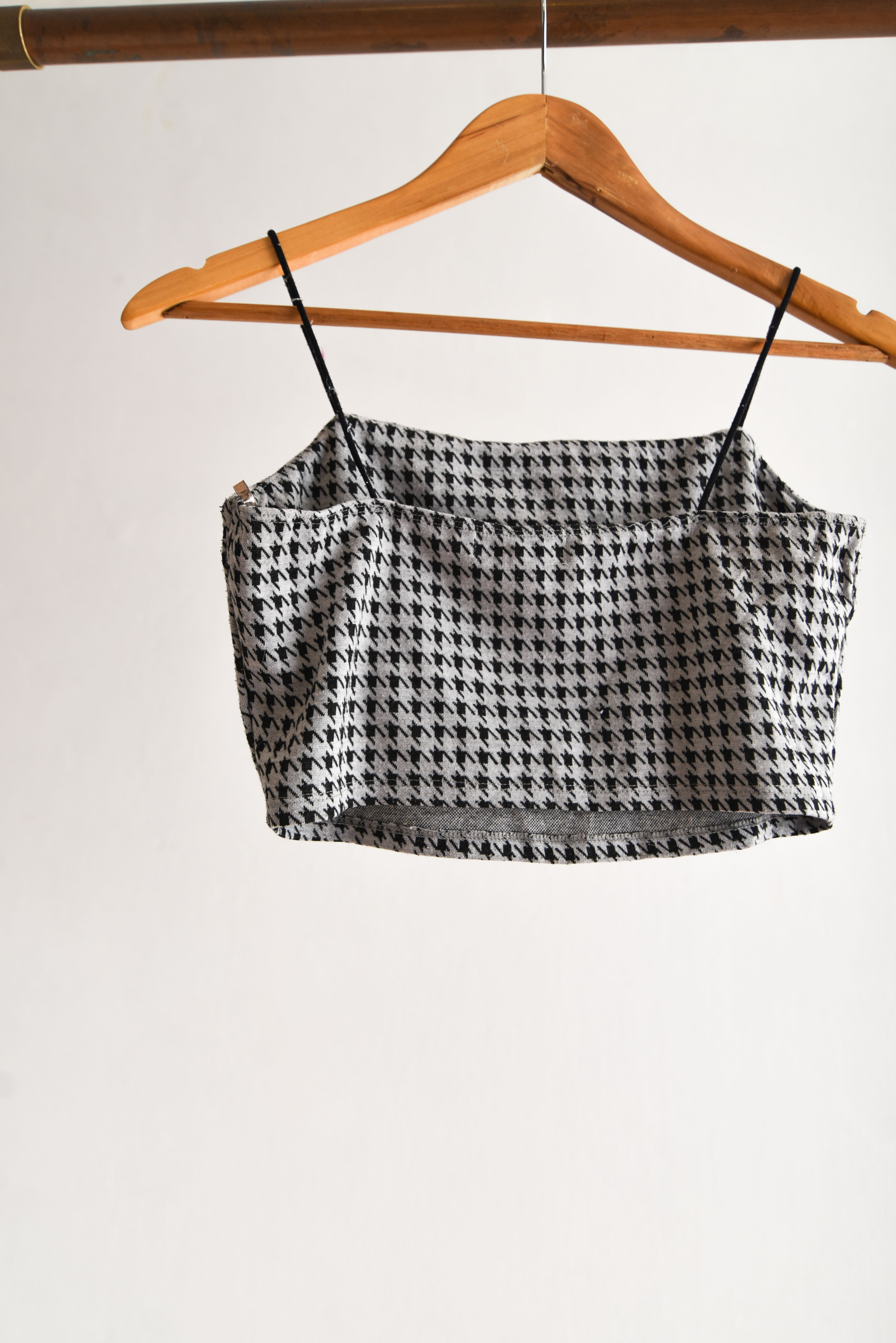 Croptop gris pata de gallo